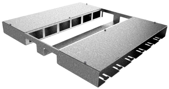 Produktbild DBH 200 600  -  Doppelbox DBH 200 für 2x6 FLF horizontal aus SVZ 1.25mm, leer